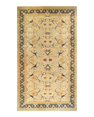 Traditional Mogul Ivory Wool Area Rug 12' 3" x 22' 5" - Solo Rugs