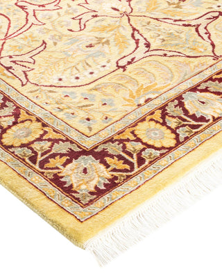 Traditional Mogul Beige Wool Area Rug 3' 1" x 5' 4" - Solo Rugs