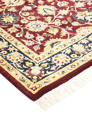 Traditional Mogul Red Wool Area Rug 3' 1" x 5' 2" - Solo Rugs