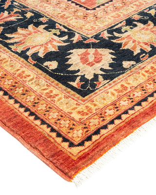 Contemporary Eclectic Orange Wool Area Rug 12' 0" x 14' 5" - Solo Rugs