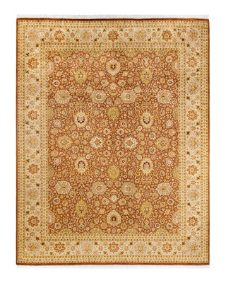 Traditional Mogul Brown Wool Area Rug 8' 1" x 10' 4" - Solo Rugs