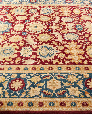 Traditional Mogul Red Wool Area Rug 8' 4" x 10' 1" - Solo Rugs