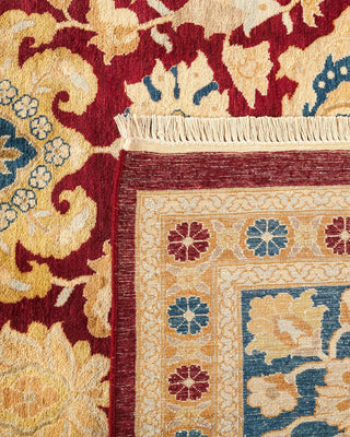Traditional Mogul Red Wool Area Rug 8' 4" x 10' 1" - Solo Rugs