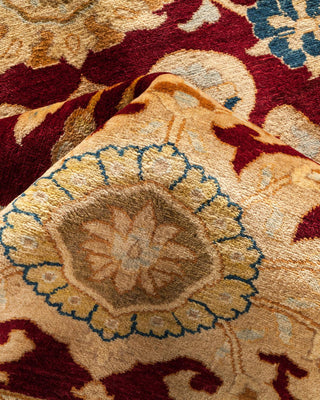 Traditional Mogul Red Wool Area Rug 8' 4" x 10' 1" - Solo Rugs