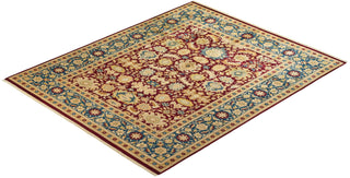 Traditional Mogul Red Wool Area Rug 8' 4" x 10' 1" - Solo Rugs