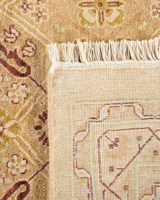 Traditional Mogul Yellow Wool Area Rug 8' 3" x 10' 4" - Solo Rugs