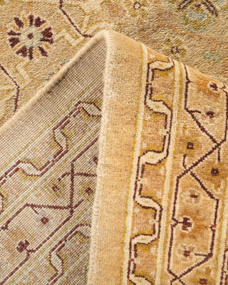 Traditional Mogul Yellow Wool Area Rug 8' 3" x 10' 4" - Solo Rugs