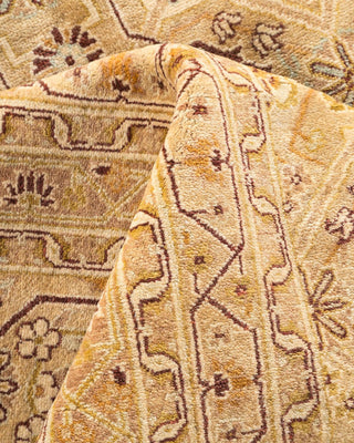 Traditional Mogul Yellow Wool Area Rug 8' 3" x 10' 4" - Solo Rugs