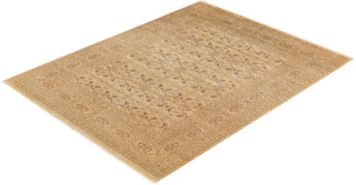 Traditional Mogul Yellow Wool Area Rug 8' 3" x 10' 4" - Solo Rugs