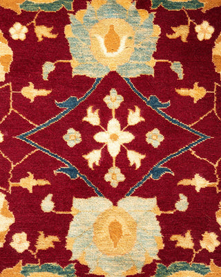 Traditional Mogul Purple Wool Area Rug 8' 2" x 10' 0" - Solo Rugs