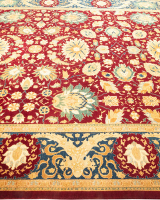Traditional Mogul Purple Wool Area Rug 8' 2" x 10' 0" - Solo Rugs