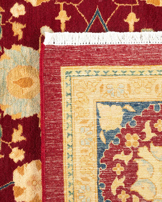 Traditional Mogul Purple Wool Area Rug 8' 2" x 10' 0" - Solo Rugs