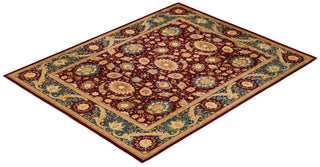 Traditional Mogul Purple Wool Area Rug 8' 2" x 10' 0" - Solo Rugs