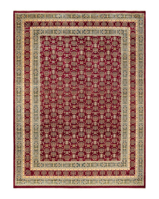 Traditional Mogul Red Wool Area Rug 10' 3" x 13' 10" - Solo Rugs