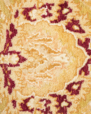 Traditional Mogul Green Wool Area Rug 6' 1" x 9' 0" - Solo Rugs