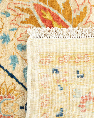 Traditional Mogul Ivory Wool Area Rug 6' 1" x 9' 0" - Solo Rugs