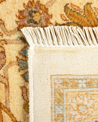 Traditional Mogul Ivory Wool Area Rug 6' 2" x 9' 3" - Solo Rugs