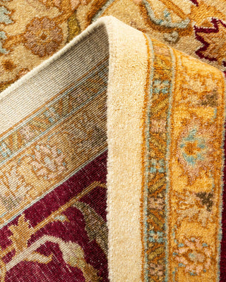 Traditional Mogul Ivory Wool Area Rug 6' 2" x 9' 3" - Solo Rugs