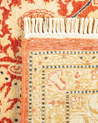 Traditional Mogul Orange Wool Area Rug 4' 9" x 7' 1" - Solo Rugs
