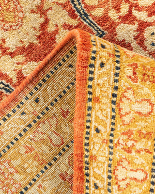 Traditional Mogul Orange Wool Area Rug 4' 9" x 7' 1" - Solo Rugs