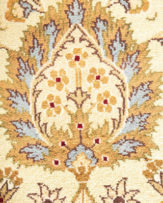 Traditional Mogul Ivory Wool Area Rug 8' 4" x 10' 4" - Solo Rugs