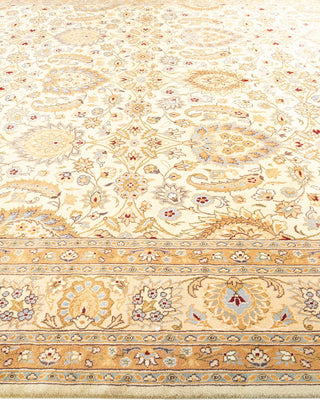 Traditional Mogul Ivory Wool Area Rug 8' 4" x 10' 4" - Solo Rugs