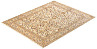 Traditional Mogul Ivory Wool Area Rug 8' 4" x 10' 4" - Solo Rugs