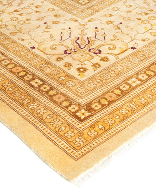 Traditional Mogul Ivory Wool Area Rug 12' 3" x 18' 1" - Solo Rugs