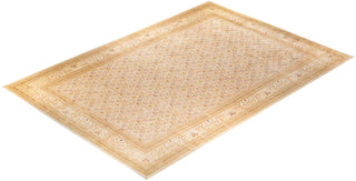 Traditional Mogul Ivory Wool Area Rug 12' 3" x 18' 1" - Solo Rugs