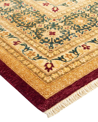 Traditional Mogul Red Wool Area Rug 9' 0" x 11' 0" - Solo Rugs