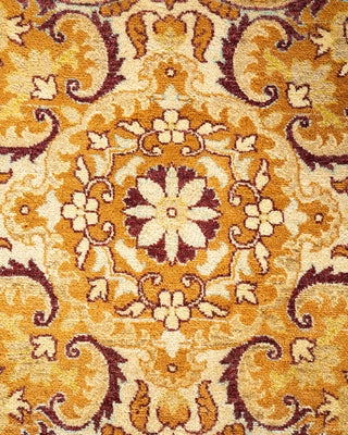 Traditional Mogul Ivory Wool Area Rug 9' 1" x 11' 10" - Solo Rugs