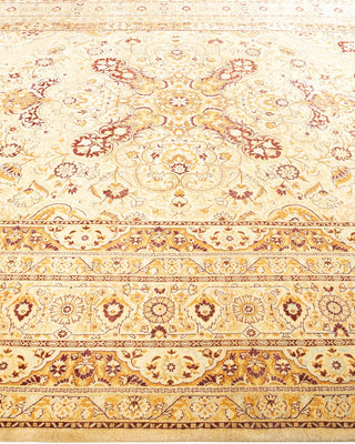 Traditional Mogul Ivory Wool Area Rug 9' 1" x 11' 10" - Solo Rugs