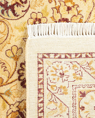 Traditional Mogul Ivory Wool Area Rug 9' 1" x 11' 10" - Solo Rugs
