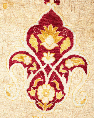 Traditional Mogul Ivory Wool Area Rug 9' 2" x 11' 10" - Solo Rugs