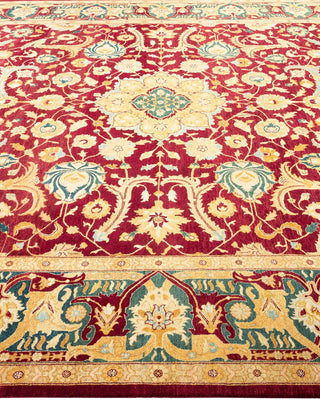Traditional Mogul Red Wool Area Rug 8' 2" x 10' 0" - Solo Rugs
