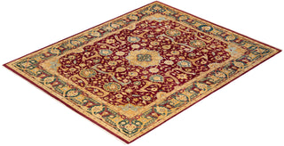 Traditional Mogul Red Wool Area Rug 8' 2" x 10' 0" - Solo Rugs