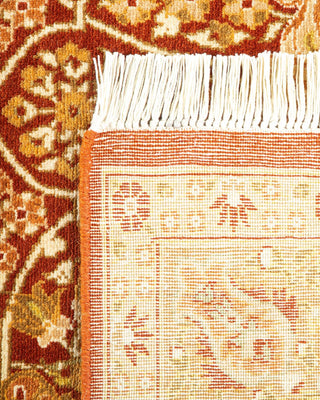 Traditional Mogul Orange Wool Area Rug 4' 1" x 6' 1" - Solo Rugs