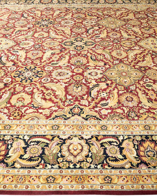 Traditional Mogul Orange Wool Area Rug 9' 2" x 12' 9" - Solo Rugs