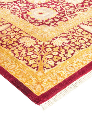 Traditional Mogul Red Wool Area Rug 6' 2" x 9' 0" - Solo Rugs