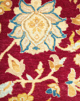 Traditional Mogul Red Wool Area Rug 6' 1" x 8' 9" - Solo Rugs