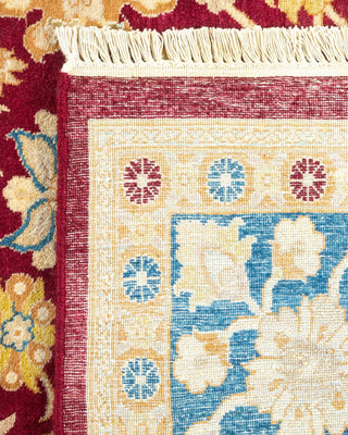 Traditional Mogul Red Wool Area Rug 6' 1" x 8' 9" - Solo Rugs
