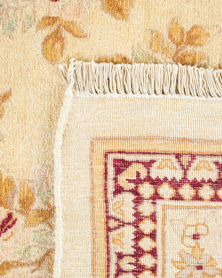 Traditional Mogul Ivory Wool Area Rug 6' 3" x 9' 6" - Solo Rugs