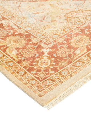 Traditional Mogul Ivory Wool Area Rug 6' 2" x 8' 10" - Solo Rugs