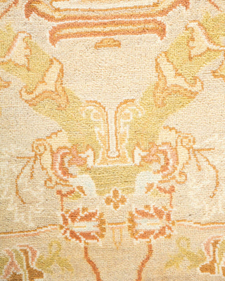 Traditional Mogul Ivory Wool Area Rug 6' 2" x 8' 10" - Solo Rugs