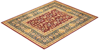 Traditional Mogul Red Wool Area Rug 8' 3" x 10' 3" - Solo Rugs