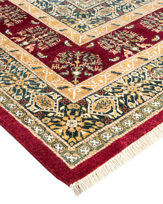 Traditional Mogul Red Wool Area Rug 8' 3" x 9' 10" - Solo Rugs