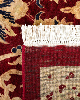 Traditional Mogul Red Wool Area Rug 10' 1" x 14' 8" - Solo Rugs