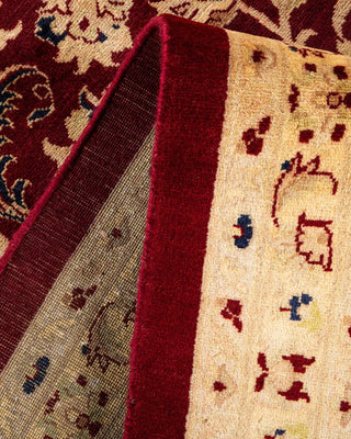 Traditional Mogul Red Wool Area Rug 10' 1" x 14' 8" - Solo Rugs