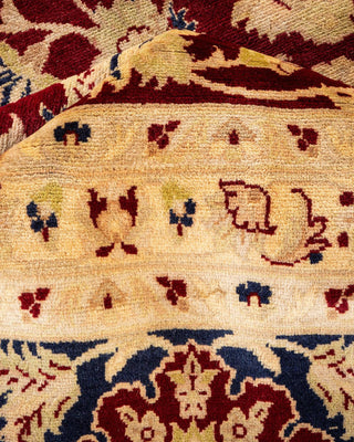 Traditional Mogul Red Wool Area Rug 10' 1" x 14' 8" - Solo Rugs