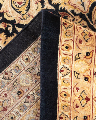 Traditional Mogul Black Wool Area Rug 12' 4" x 18' 7" - Solo Rugs